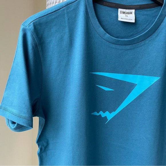 Gymshark Sharkhead Infill T-Shirt Atlantic Blue Size S - Picture 2 of 10